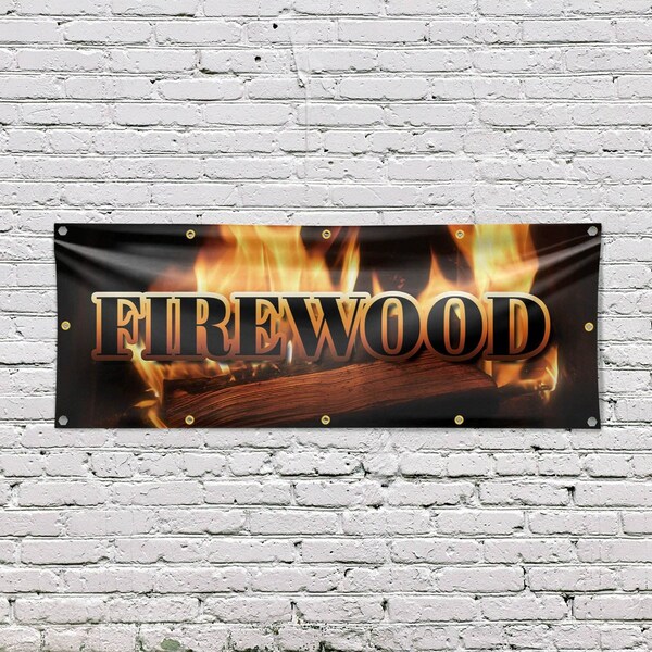 Signmission Firewood, 48 Inch x 120 Inch, Vinyl Banner - B-120-30627