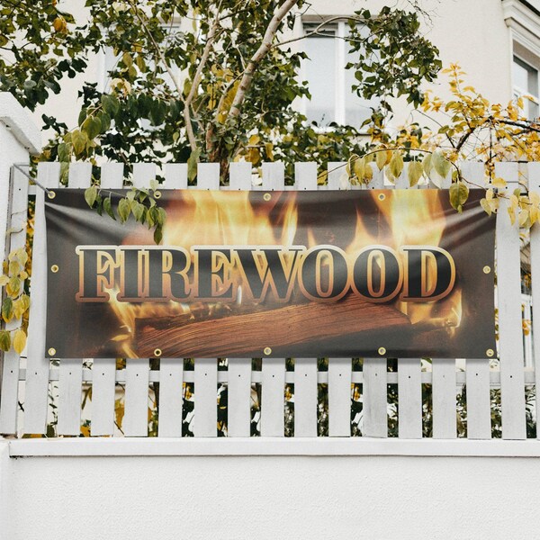 Signmission Firewood, 48 Inch x 120 Inch, Vinyl Banner - B-120-30627