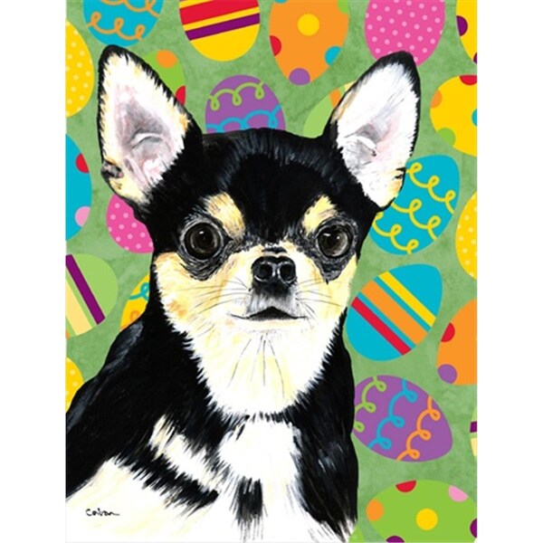 Patioplus 11 x 15 in. Chihuahua Easter Eggtravaganza Garden Size Flag - PA246601