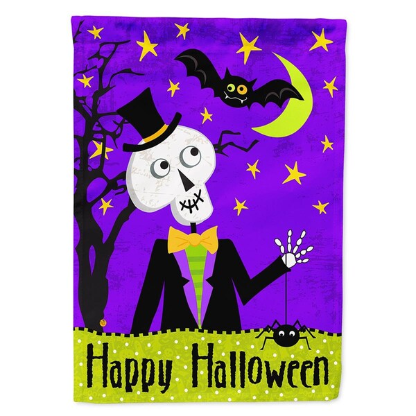 Carolines Treasures Happy Halloween Skeleton Garden Size Flag - VHA3014GF