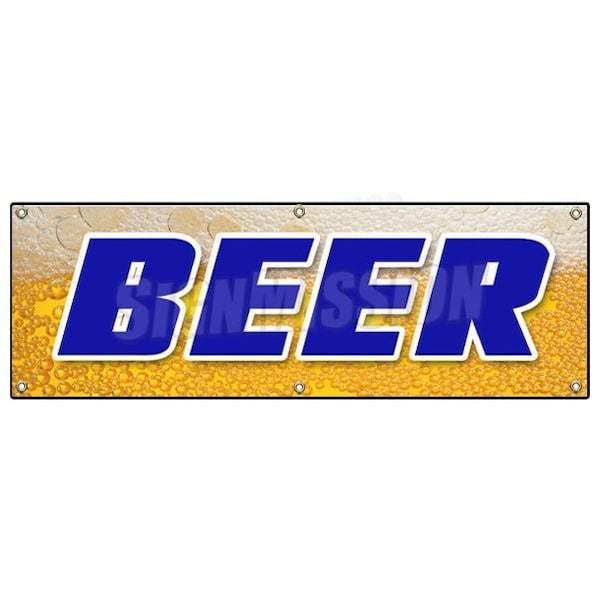Signmission BEER BANNER SIGN brew beer beverage keg bar restaurant liquor - B-72 BEER
