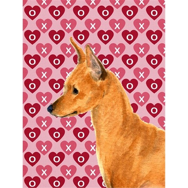 Patioplus 11 x 15 In. Min Pin Hearts Love And Valentines Day Portrait Flag; Garden Size - PA252002