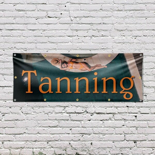 Signmission Tanning, 48 Inch x 120 Inch, Vinyl Banner - B-120-30879