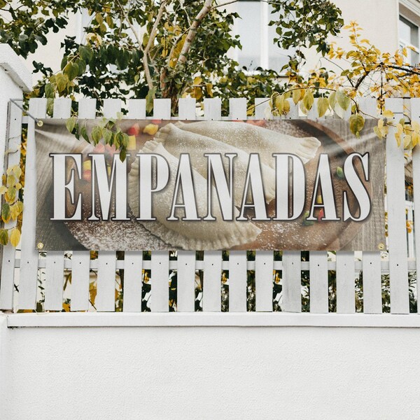 Signmission Empanadas, 18 Inch x 48 Inch, Vinyl Banner - B-30559