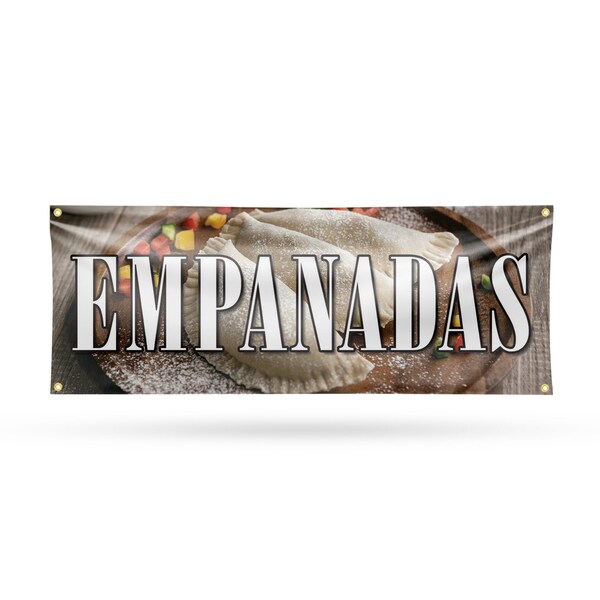 Signmission Empanadas, 18 Inch x 48 Inch, Vinyl Banner - B-30559
