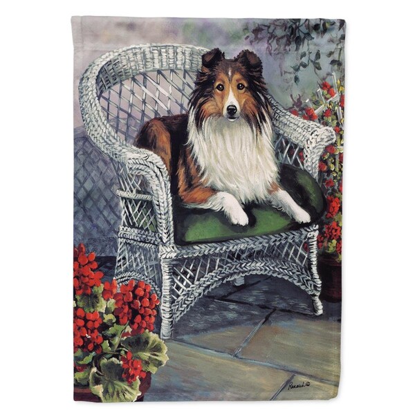 Carolines Treasures 28 x 0.01 x 40 in. Sheltie Patio Jewel Canvas House Flag - PPP3187CHF