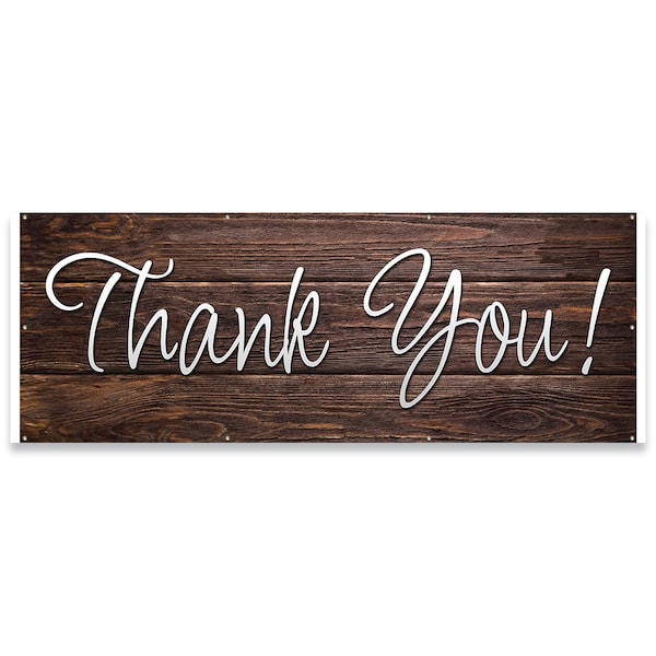 Signmission Thank You! Banner Concession Stand Food Truck Single Sided - B-96-30167