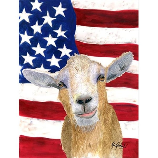 Carolines Treasures Carolines Treasures RDR3028CHF USA American Goat Flag Canvas House Size - RDR3028CHF