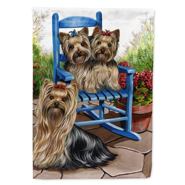 Patioplus 11 x 0.01 x 15 in. Yorkie Patio Sweethearts Garden Flag - PA2553402