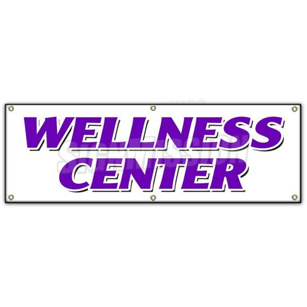 Signmission WELLNESS CENTER BANNER SIGN chiropractic chiropractor fitness center - B-72 WELLNESS CENTER