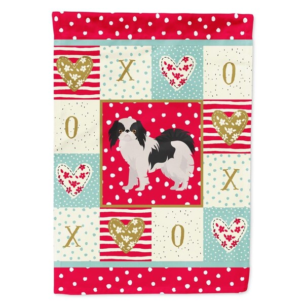 Carolines Treasures 11 x 0.01 x 15 in. Japanese Chin No.2 Love Garden Flag - CK5849GF