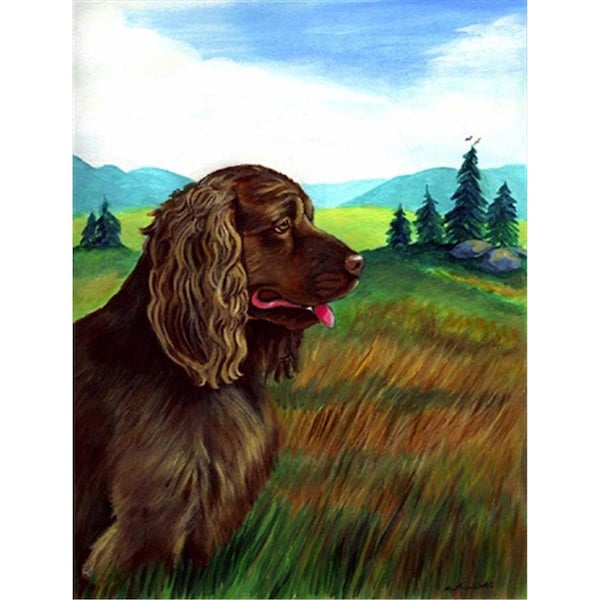 Carolines Treasures Sussex Spaniel Canvas Flag - House Size- 28 x 40 in. - 7122CHF
