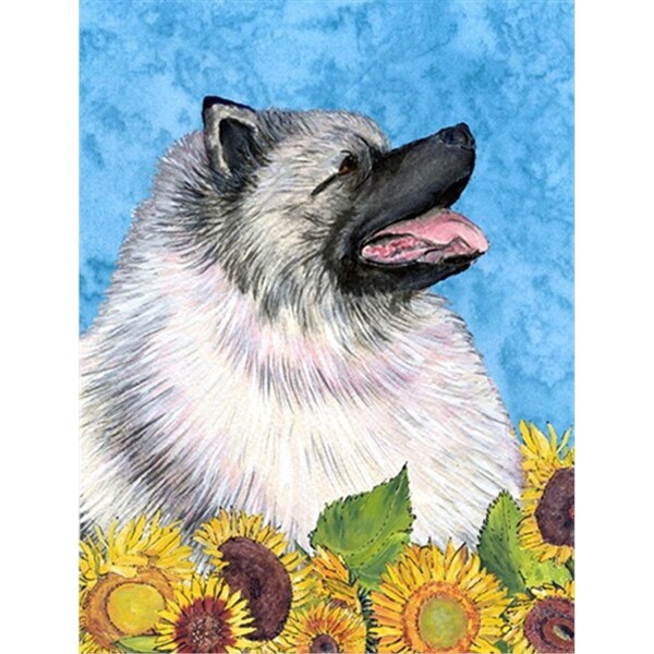 Carolines Treasures 28 x 40 In. Keeshond Flag Canvas- House Size - SS4122CHF