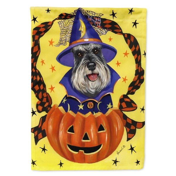 Patioplus 11 x 0.01 x 15 in. Schnauzer Halloween Garden Flag - PA2553382