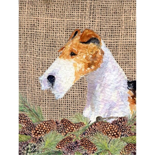 Carolines Treasures 28 x 40 in. Fox Terrier House Size Canvas Flag - SS4069CHF