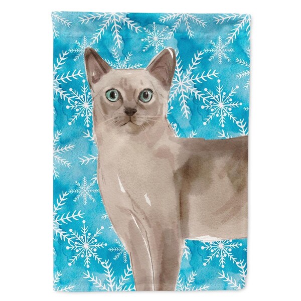 Carolines Treasures Tonkinese Winter Snowflake Flag Canvas House Size - CK3116CHF