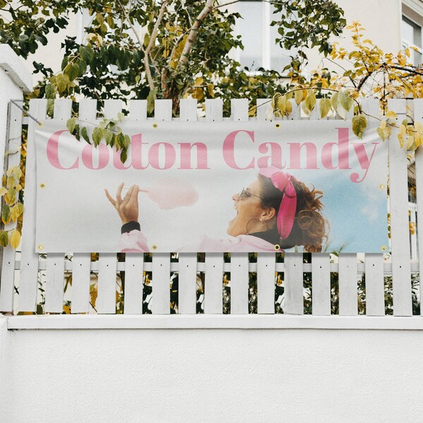 Signmission Cotton Candy, 36 Inch x 96 Inch, Vinyl Banner - B-96-30532