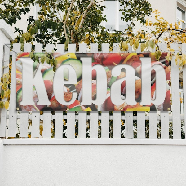 Signmission Kebab, 36 Inch x 96 Inch, Vinyl Banner - B-96-30716