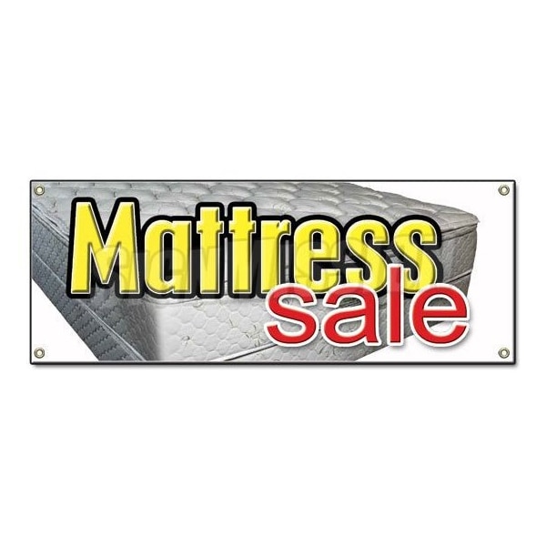 Signmission MATTRESS SALE BANNER SIGN store signs 50% bed beds sleep center bedding - B-MATTRESS SALE