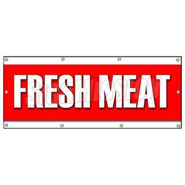 Signmission FRESH MEAT BANNER SIGN butcher steak beef chicken pork ground - B-96 FRESH MEAT