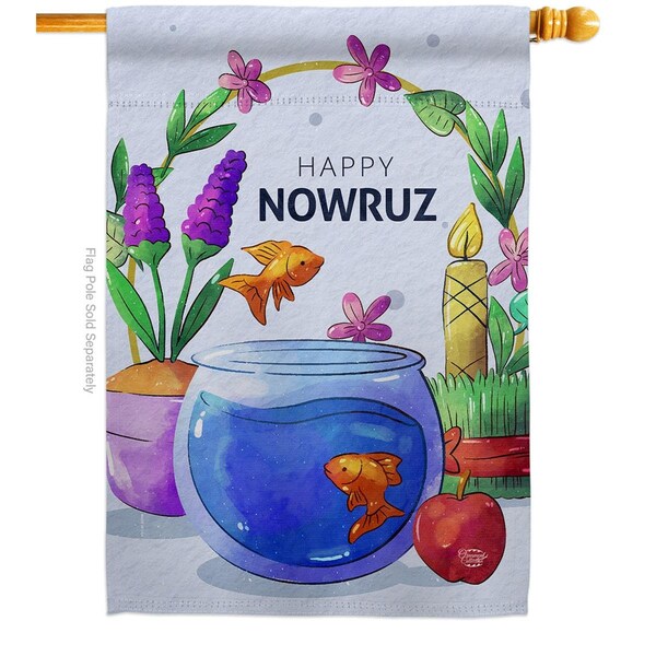 Collection Nowruz Celebration Double-Sided House Flag, Multi Color - H192479-BO