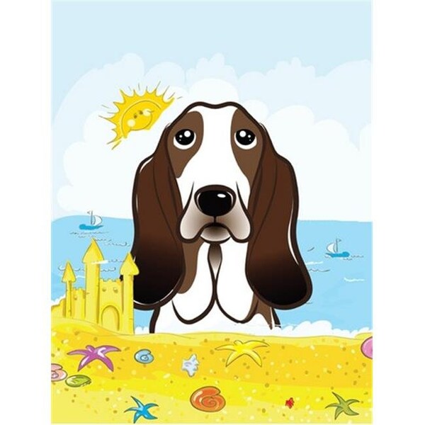 Patioplus Basset Hound Summer Beach Flag Garden - PA253882