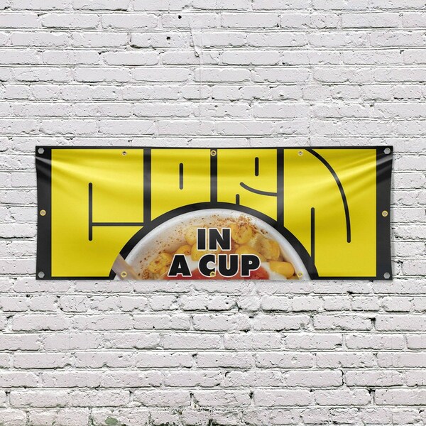 Signmission Corn In A Cup, 48 Inch x 120 Inch, Vinyl Banner - B-120-30530