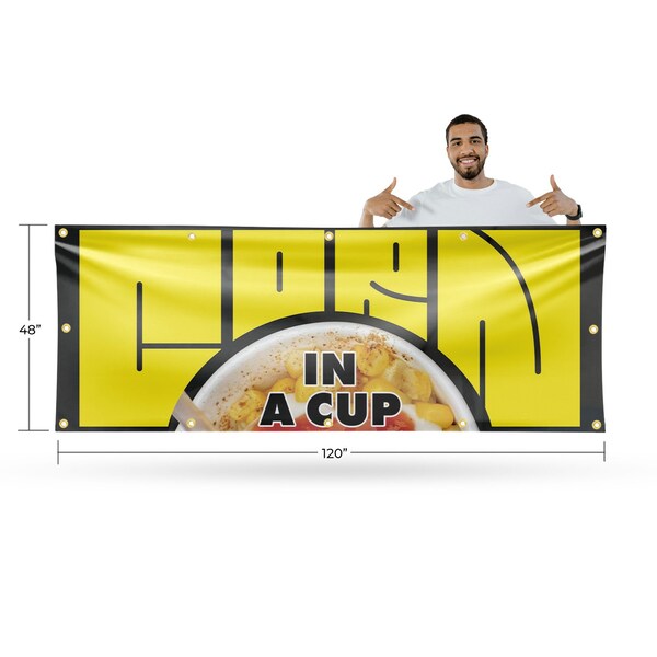 Signmission Corn In A Cup, 48 Inch x 120 Inch, Vinyl Banner - B-120-30530