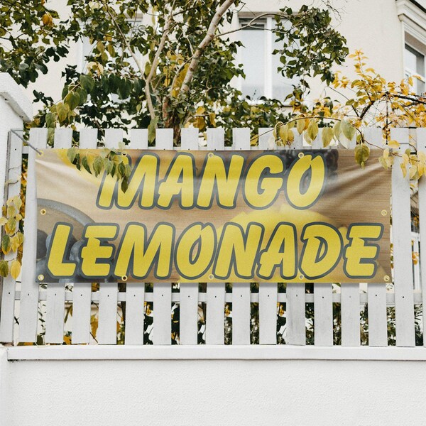 Signmission Mango Lemonade, 48 Inch x 120 Inch, Vinyl Banner - B-120-30729