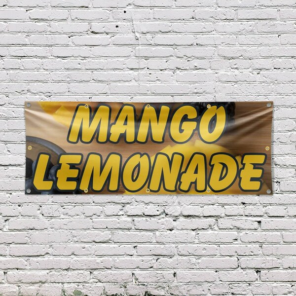 Signmission Mango Lemonade, 48 Inch x 120 Inch, Vinyl Banner - B-120-30729