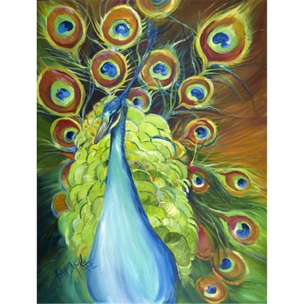 Carolines Treasures Bling Peacock Flag Garden Size - JMK1150GF