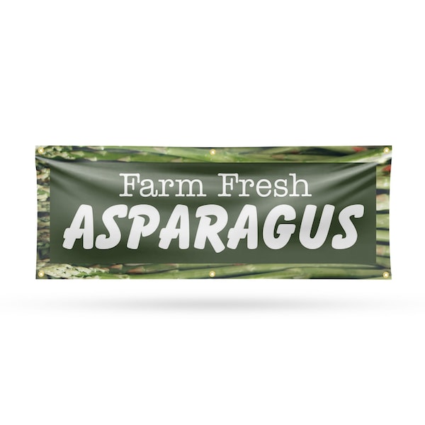 Signmission Farm Fresh Asparagus, 24 Inch x 72 Inch, Vinyl Banner - B-72-30574