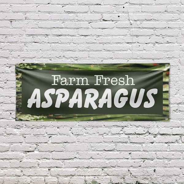 Signmission Farm Fresh Asparagus, 24 Inch x 72 Inch, Vinyl Banner - B-72-30574