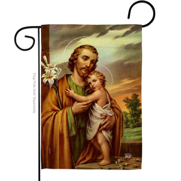 Cuadrilatero Joseph Jesus Religious Faith Double-Sided Decorative Garden Flag, Multi Color - CU3903122
