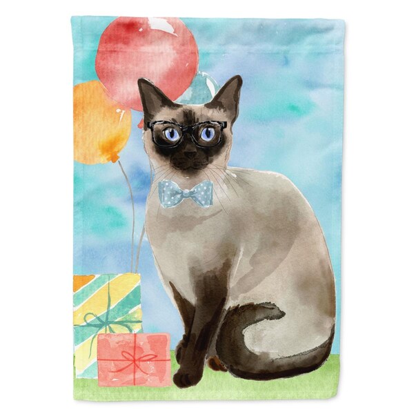 Patioplus Siamese Happy Birthday Garden Size Flag - PA2875147