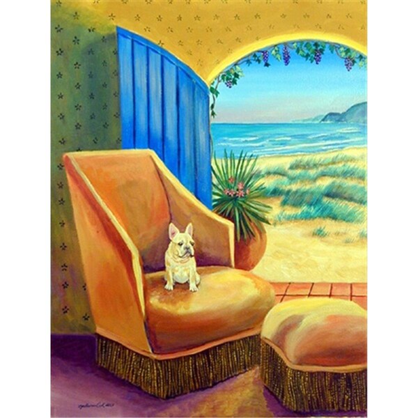 Carolines Treasures 28 x 40 in. French Bulldog House Size Canvas Flag - 7181CHF