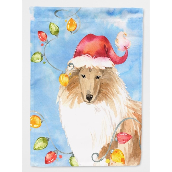 Patioplus Christmas Lights Collie Flag Canvas House Size - PA2552985