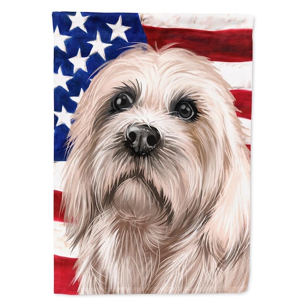 Carolines Treasures Dandie Dinmont Terrier American Canvas House Flag - 28 x 0.01 x 40 in. - CK6501CHF
