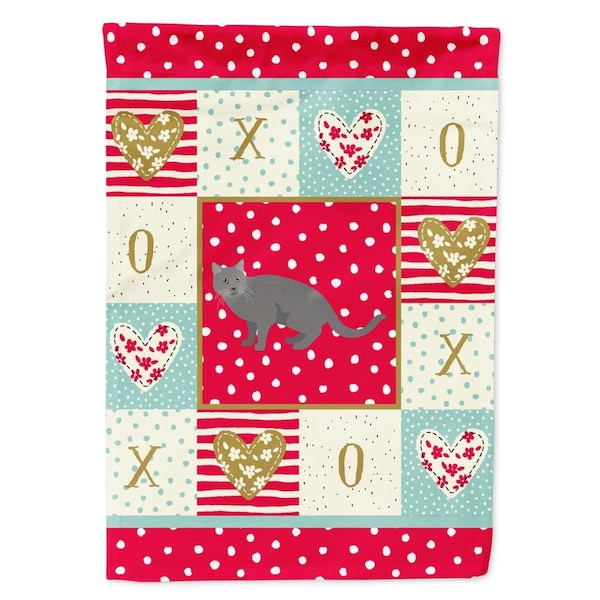 Carolines Treasures 11 x 0.01 x 15 in. Chartreux No.1 Cat Love Garden Flag - CK5576GF