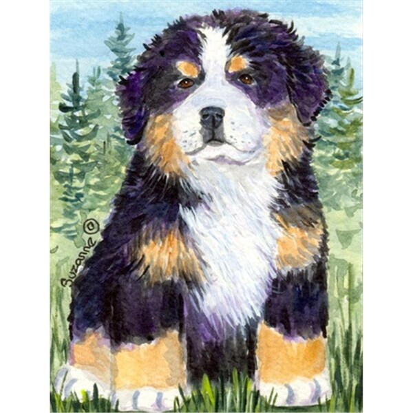 Carolines Treasures 28 x 40 In. Bernese Mountain Dog Flag Canvas- House Size - SS8861CHF