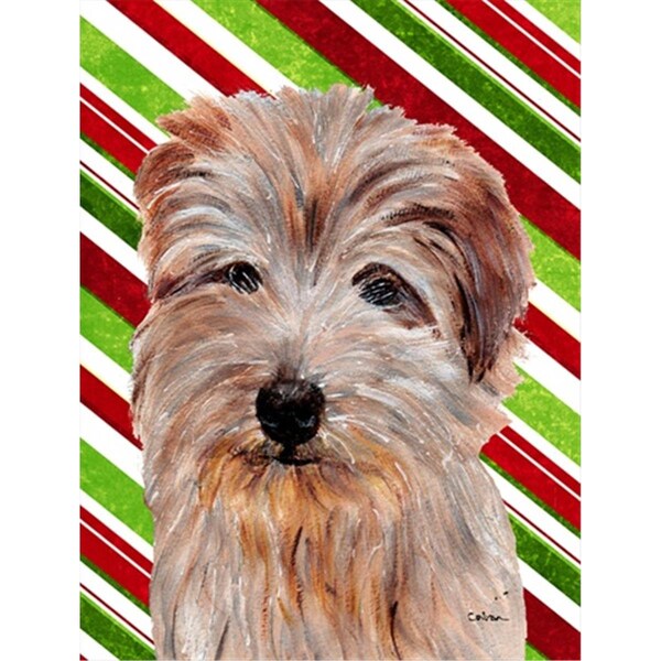 Carolines Treasures Norfolk Terrier Candy Cane Christmas Flag Garden Size - SC9808GF