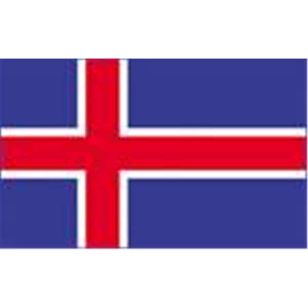 Ss Collectibles 2 ft. X 3 ft. Nyl-Glo Iceland Flag - SS2755813