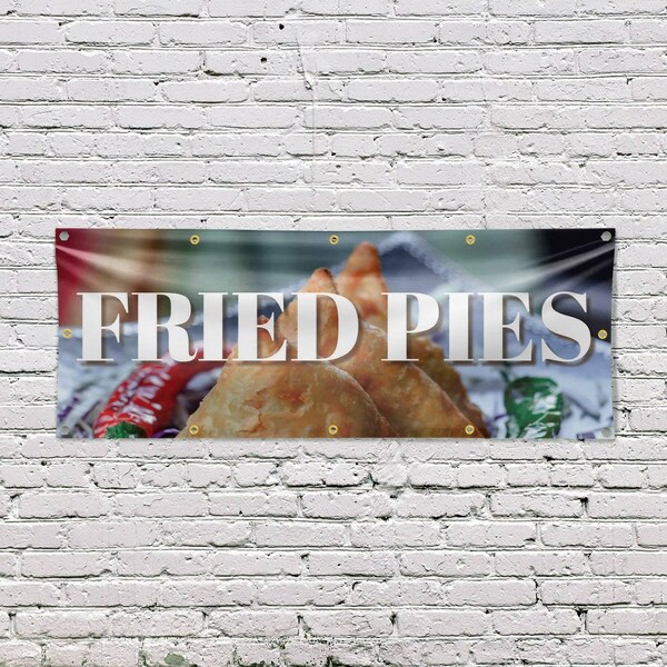 Signmission Fried Pies, 48 Inch x 120 Inch, Vinyl Banner - B-120-30661