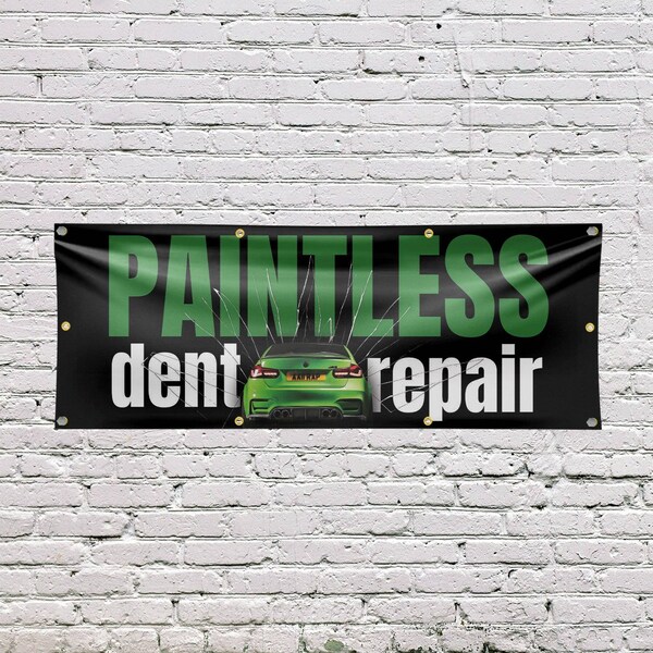 Signmission Paintless Dent Repair, 36 Inch x 96 Inch, Vinyl Banner - B-96-30773