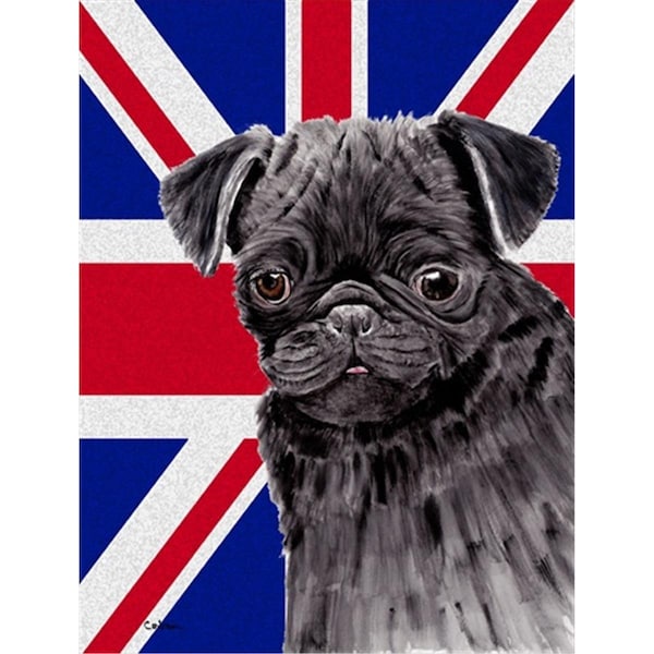 Patioplus Pug With English Union Jack British Flag Flag Garden Size - PA248765