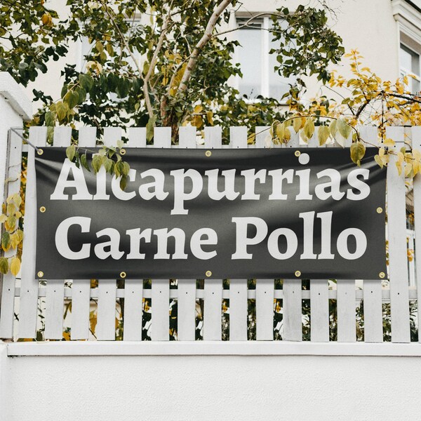 Signmission Alcapurrias Carne Pollo, 48 Inch x 120 Inch, Vinyl Banner - B-120-30457