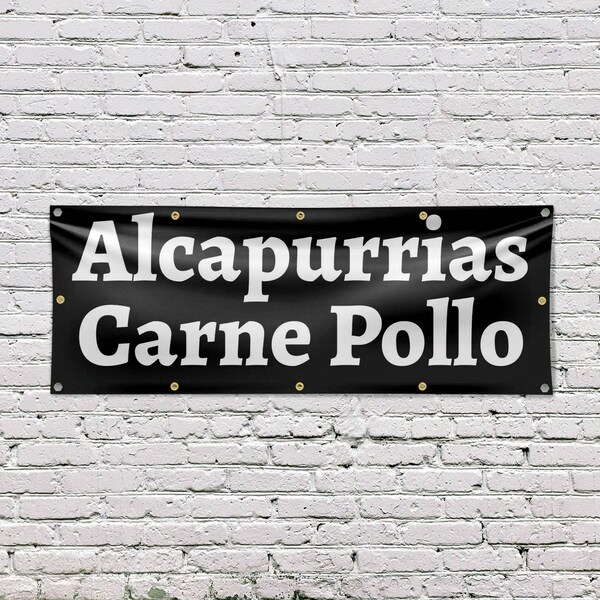 Signmission Alcapurrias Carne Pollo, 48 Inch x 120 Inch, Vinyl Banner - B-120-30457