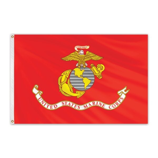 Global Flags Unlimited Marine Corps Outdoor Nylon Flag 3'x5' - 203844