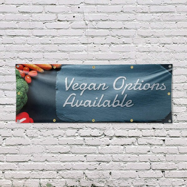 Signmission Vegan Options Available, 48 Inch x 120 Inch, Vinyl Banner - B-120-30912