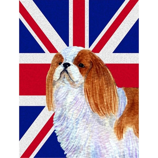Patioplus English Toy Spaniel With English Union Jack British Flag Flag Garden Size - PA248063
